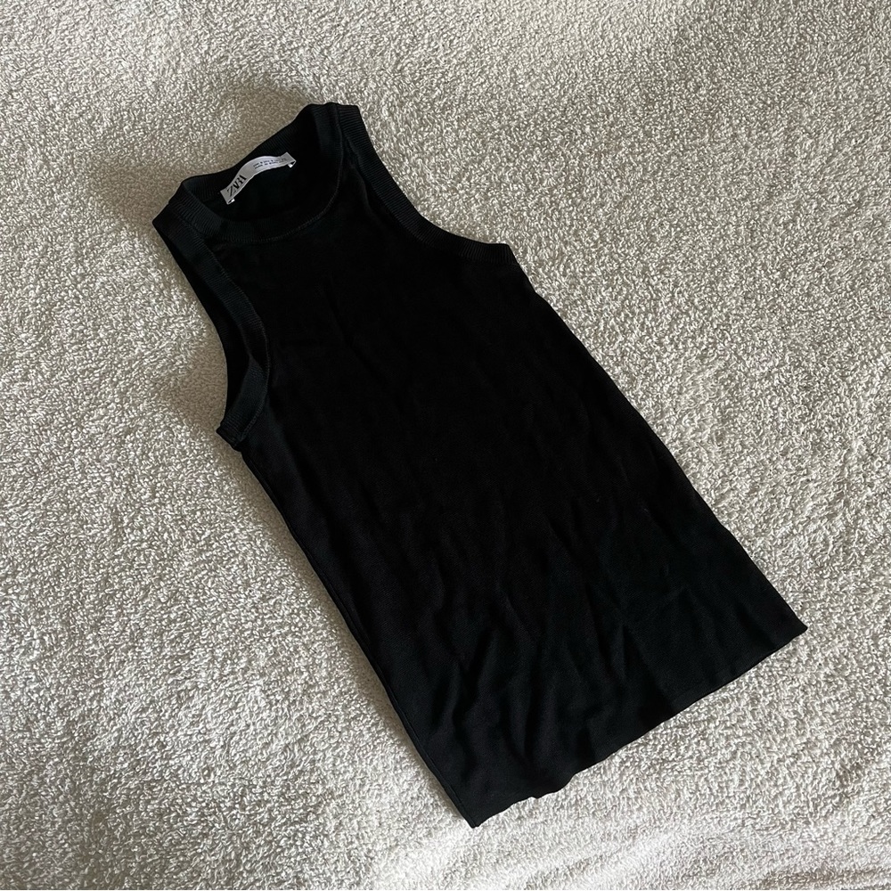 Zara High Neck Tank Top
